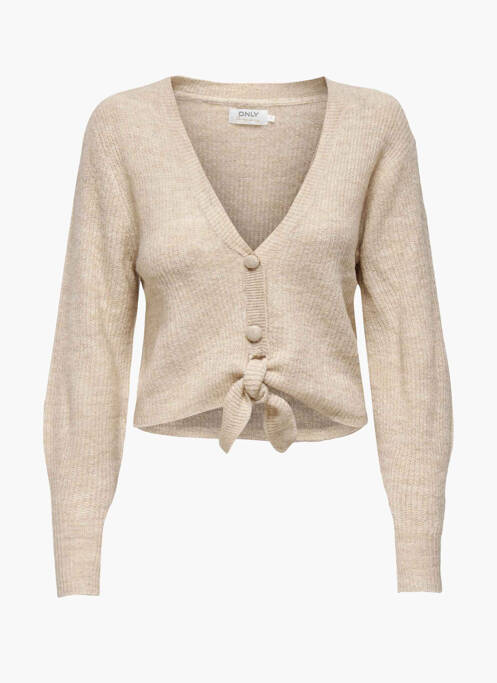 Gilet manches longues marron ONLY pour femme