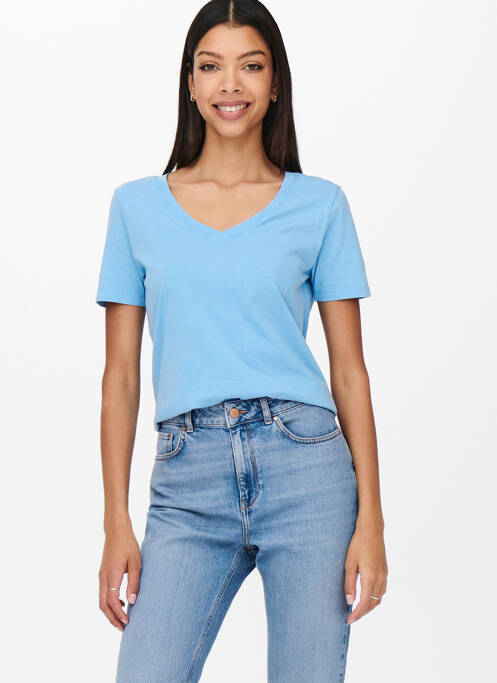 T-shirt bleu JACQUELINE DE YONG pour femme