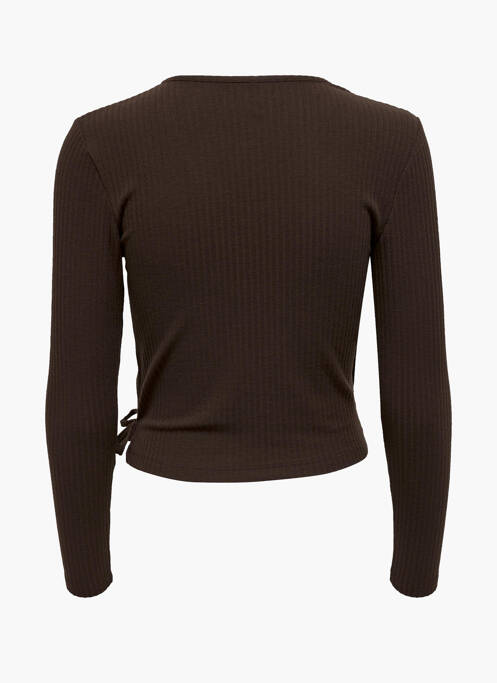 Gilet cache-cœur marron ONLY femme