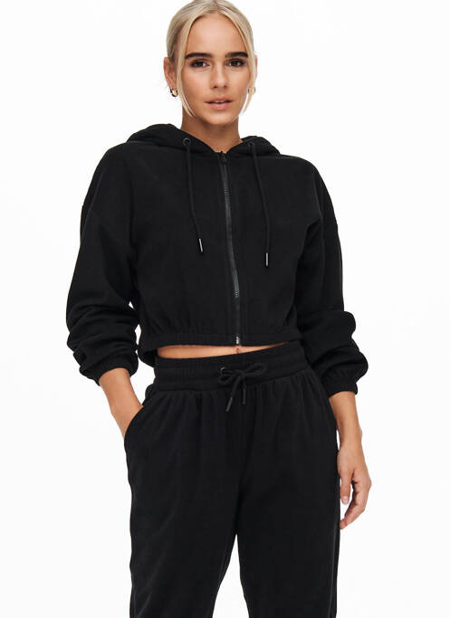 Sweat-shirt à capuche noir ONLY pour femme