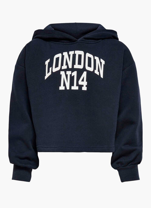 Sweat-shirt à capuche bleu ONLY pour fille