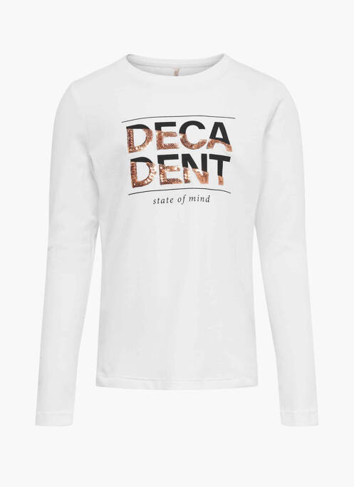 T-shirt blanc ONLY pour fille