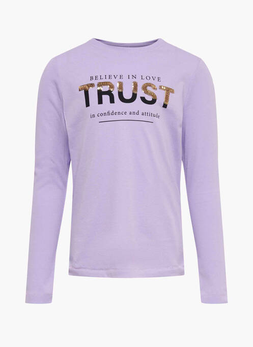 T-shirt violet ONLY pour fille