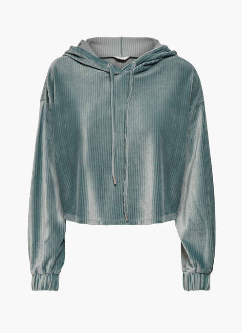 Sweat-shirt à capuche vert ONLY pour femme