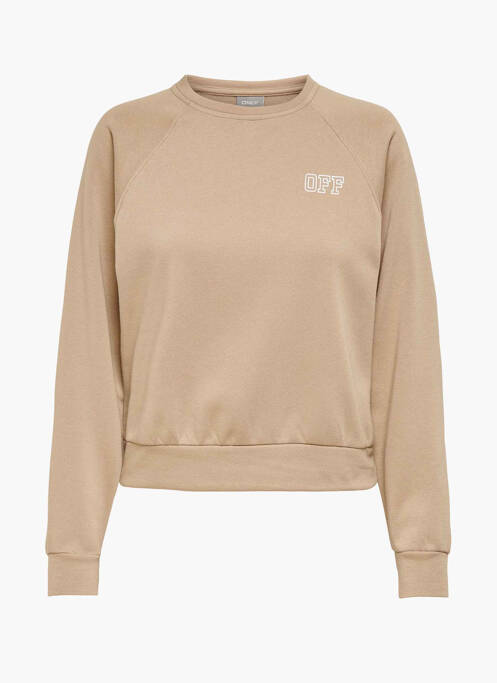 Sweat-shirt beige ONLY pour femme