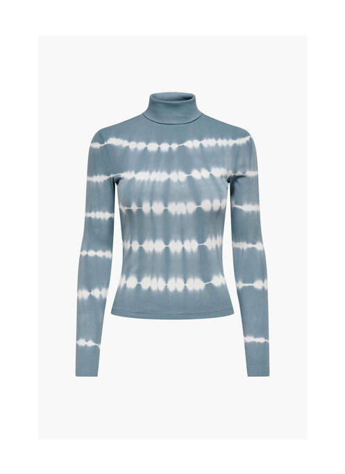 Pull col roulé bleu ONLY pour femme