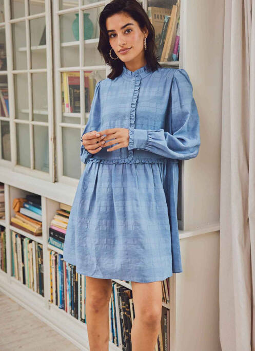 Robe courte bleu JACQUELINE DE YONG pour femme