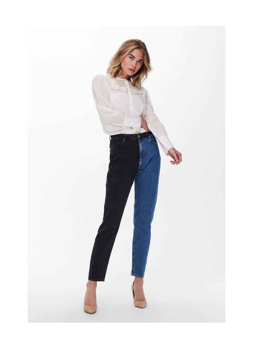 Jean coupe Mom bleu ONLY pour femme
