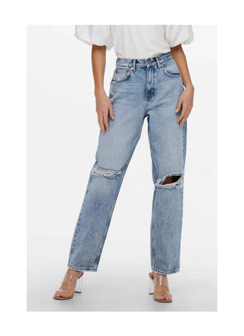 Jeans coupe droite bleu ONLY pour femme