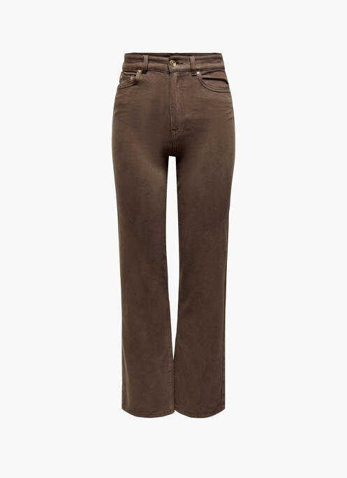 Jeans coupe droite marron ONLY pour femme