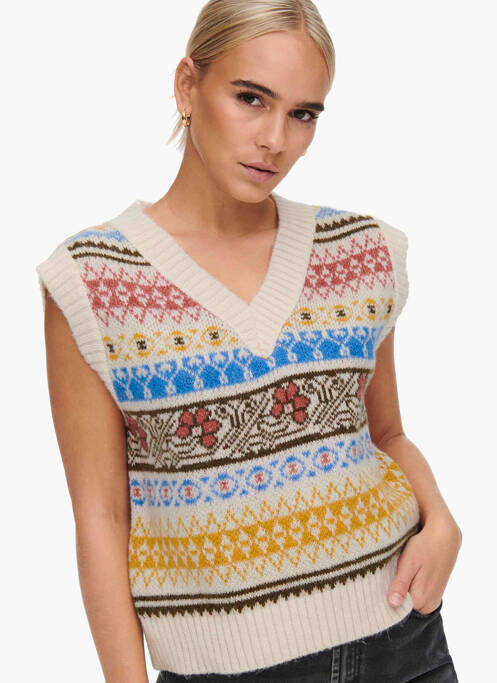 Débardeur beige ONLY pour femme