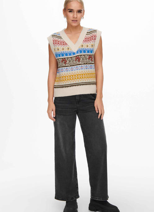 Débardeur beige ONLY pour femme