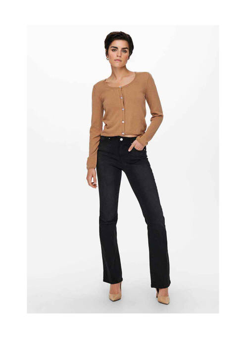 Gilet manches longues marron JACQUELINE DE YONG pour femme