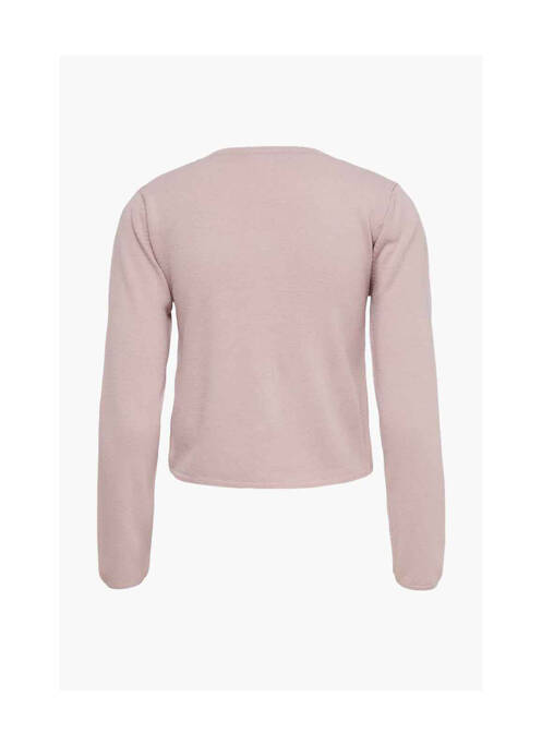 Gilet manches longues rose JACQUELINE DE YONG pour femme