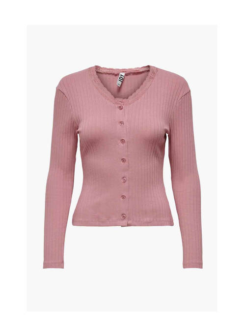 Gilet manches longues rose JACQUELINE DE YONG pour femme