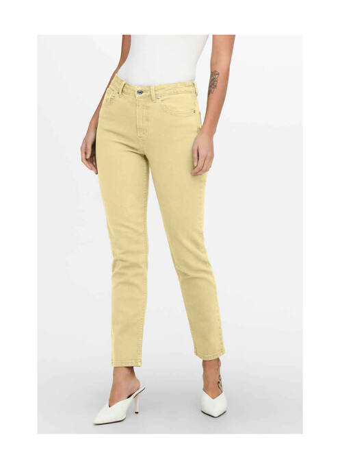 Jeans coupe slim jaune ONLY pour femme