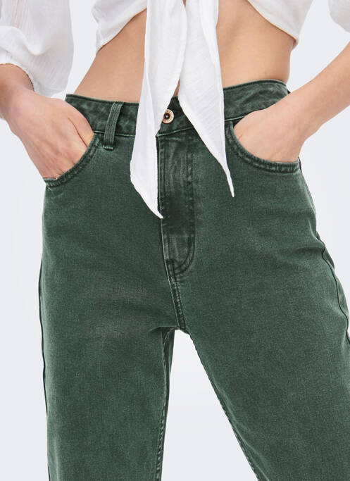 Jeans coupe droite vert ONLY pour femme