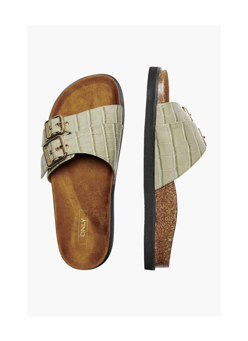 Sandales/Nu pieds vert ONLY femme