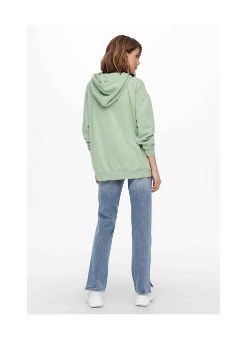 Sweat-shirt à capuche vert ONLY pour femme