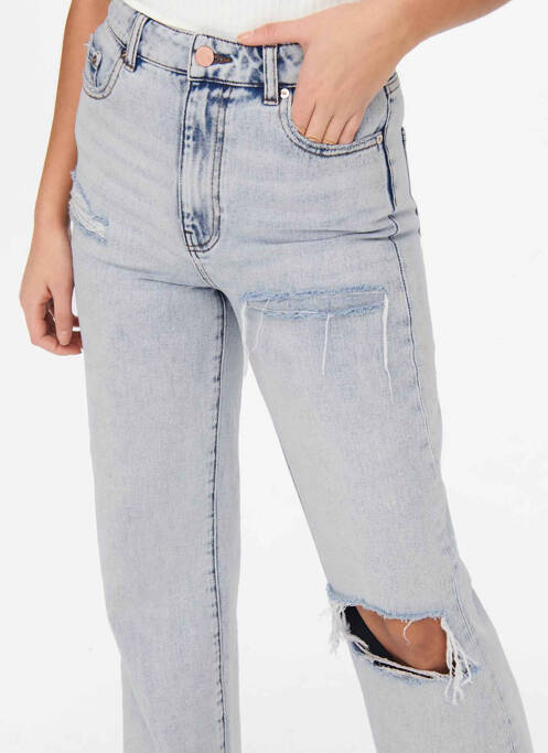 Jeans coupe large bleu ONLY pour femme
