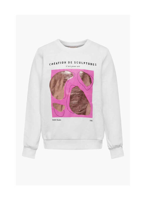 Sweat-shirt blanc ONLY pour fille