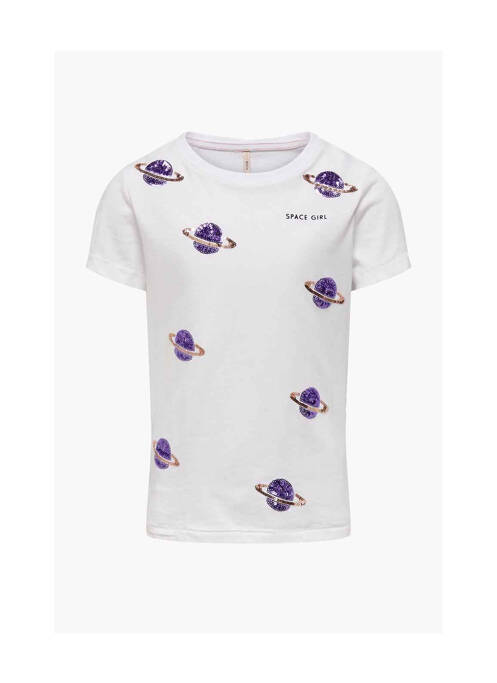 T-shirt blanc ONLY pour fille