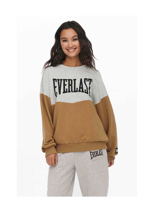 Sweat-shirt marron ONLY pour femme