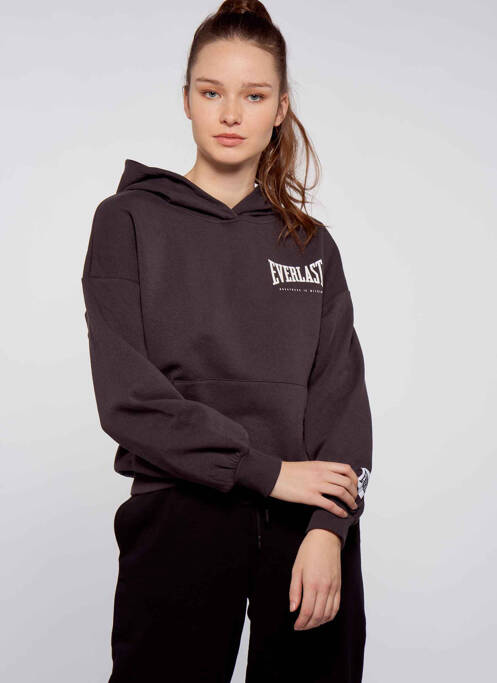 Sweat-shirt à capuche gris ONLY pour femme