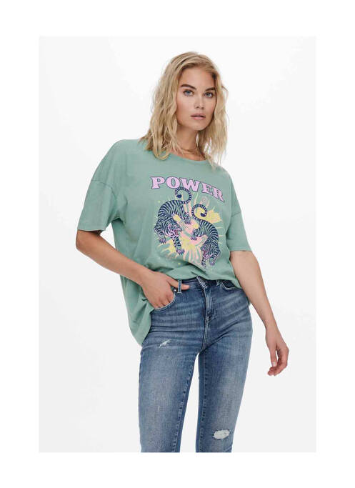 T-shirt vert ONLY femme