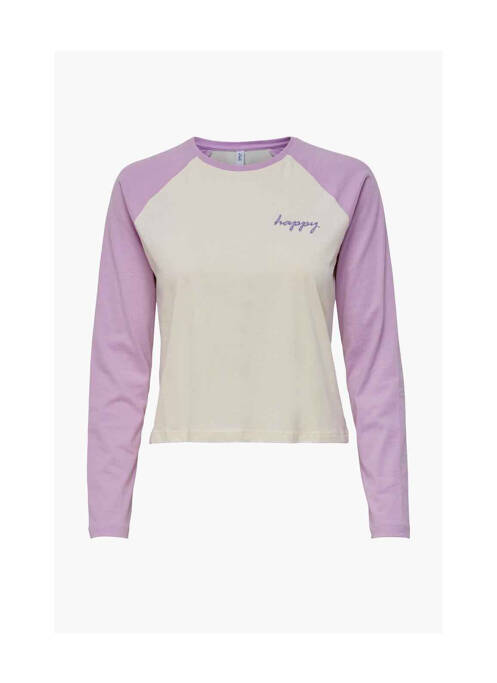 T-shirt violet ONLY pour femme