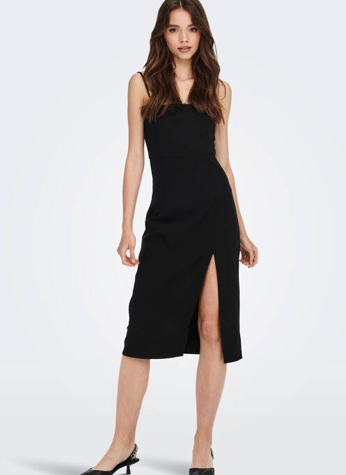 Robe mi-longue noir ONLY femme