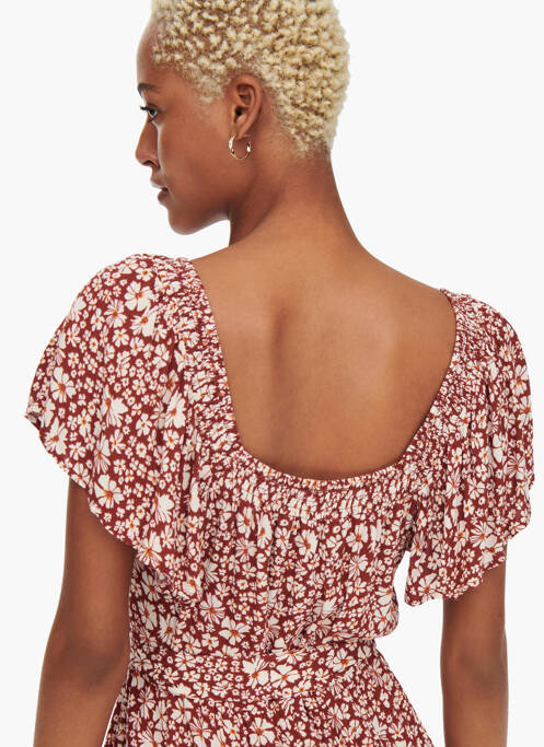 Robe mi-longue rouge ONLY pour femme