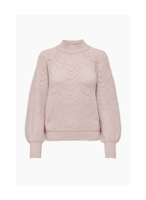 Pull col roulé rose JACQUELINE DE YONG pour femme