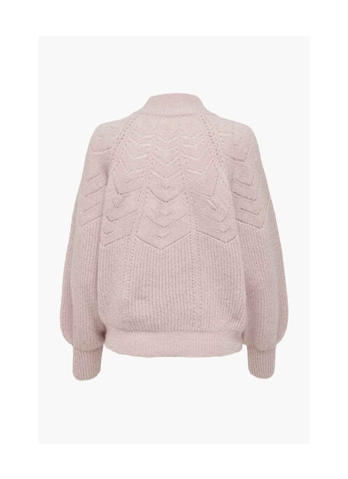 Pull col roulé rose JACQUELINE DE YONG pour femme