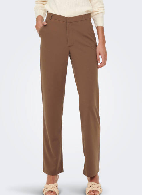 Pantalon chino marron JACQUELINE DE YONG pour femme