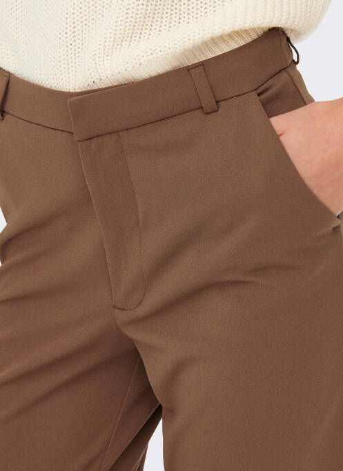 Pantalon chino marron JACQUELINE DE YONG pour femme