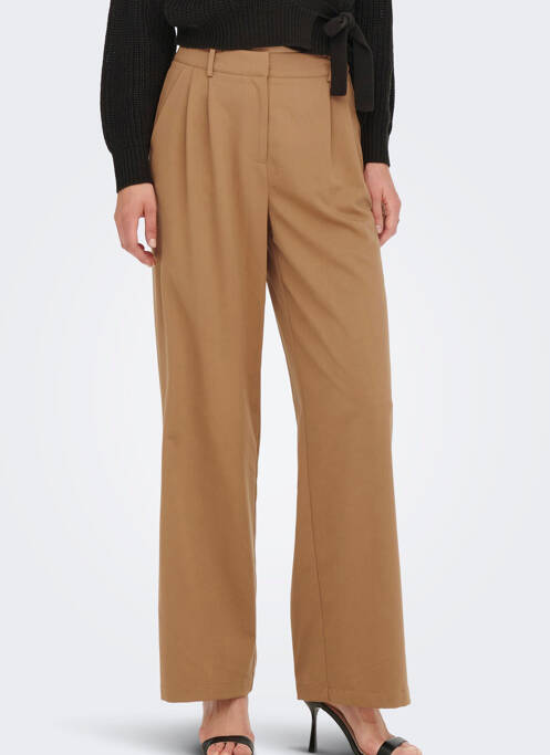 Pantalon droit marron ONLY pour femme