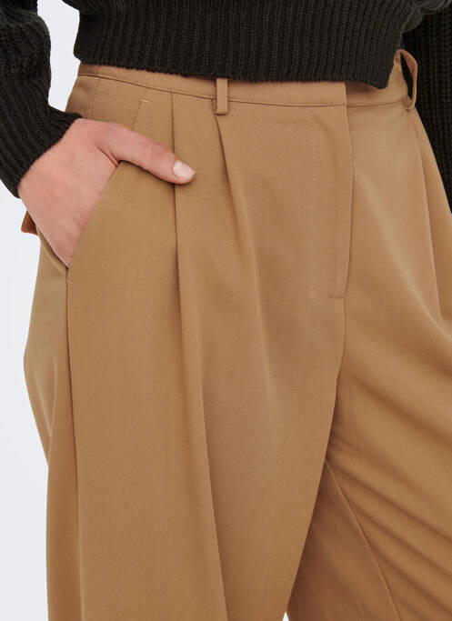 Pantalon droit marron ONLY pour femme