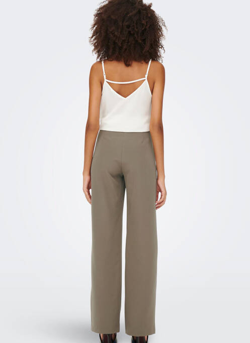 Pantalon droit marron ONLY pour femme