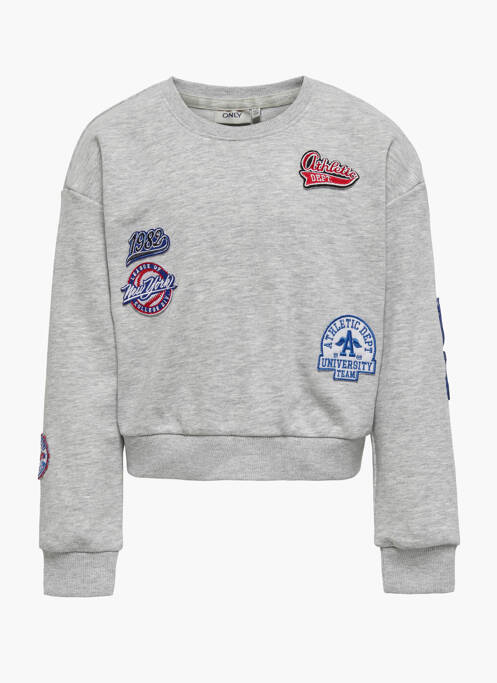 Sweat-shirt gris ONLY pour fille