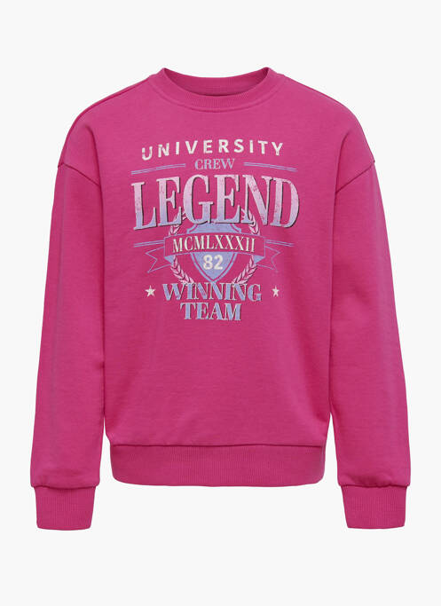 Sweat-shirt rose ONLY pour fille