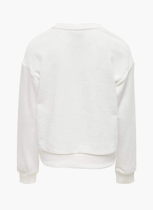 Sweat-shirt blanc ONLY pour fille