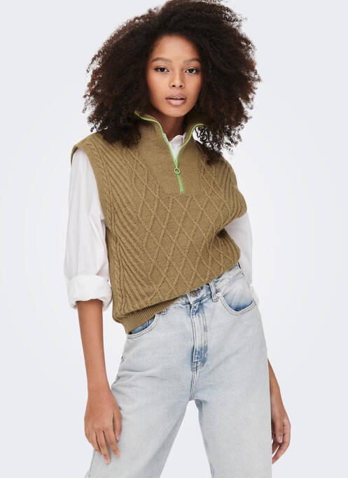 Débardeur beige ONLY pour femme
