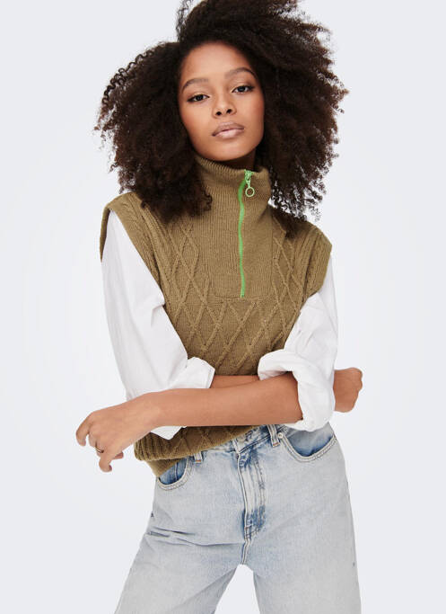 Débardeur beige ONLY pour femme