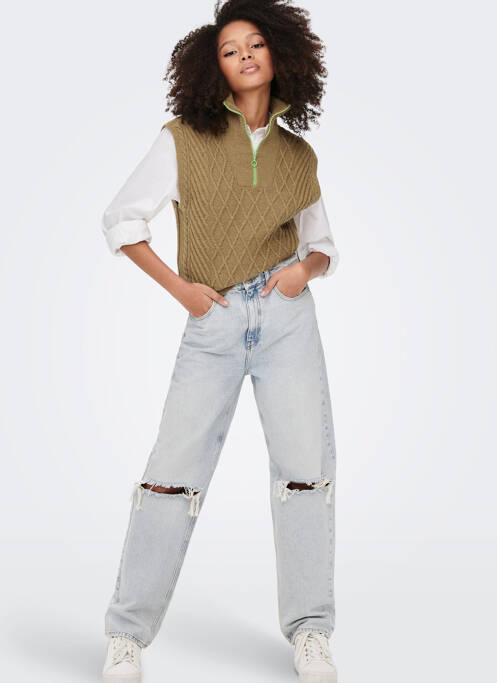 Débardeur beige ONLY pour femme