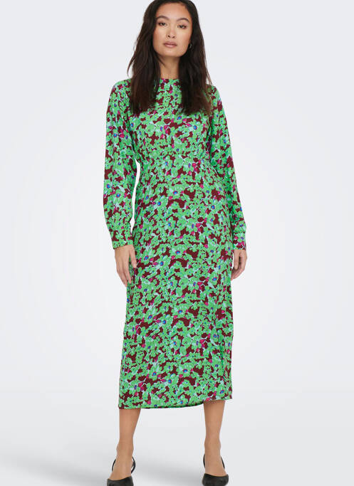 Robe longue vert ONLY pour femme