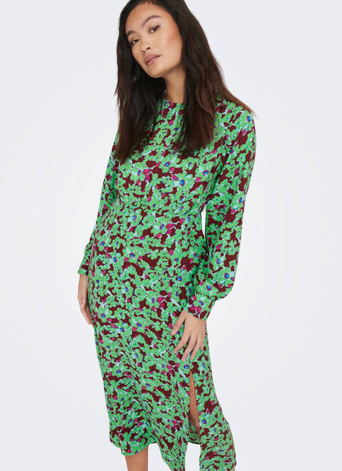 Robe longue vert ONLY pour femme