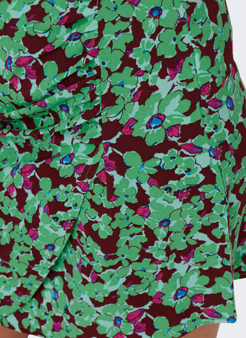 Jupe courte vert ONLY pour femme