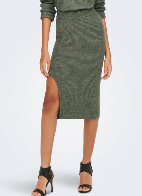 Jupe mi-longue vert JACQUELINE DE YONG pour femme
