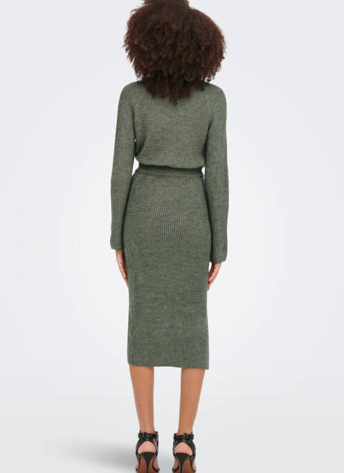 Jupe mi-longue vert JACQUELINE DE YONG femme